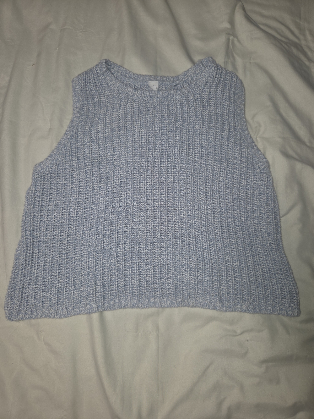 Old Navy Light Blue Ribbed Knit Tank